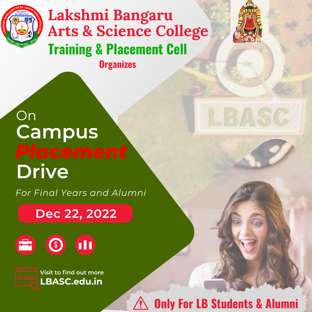 Campus Placement Drive - Lakshmi Bangaru Arts & Science College