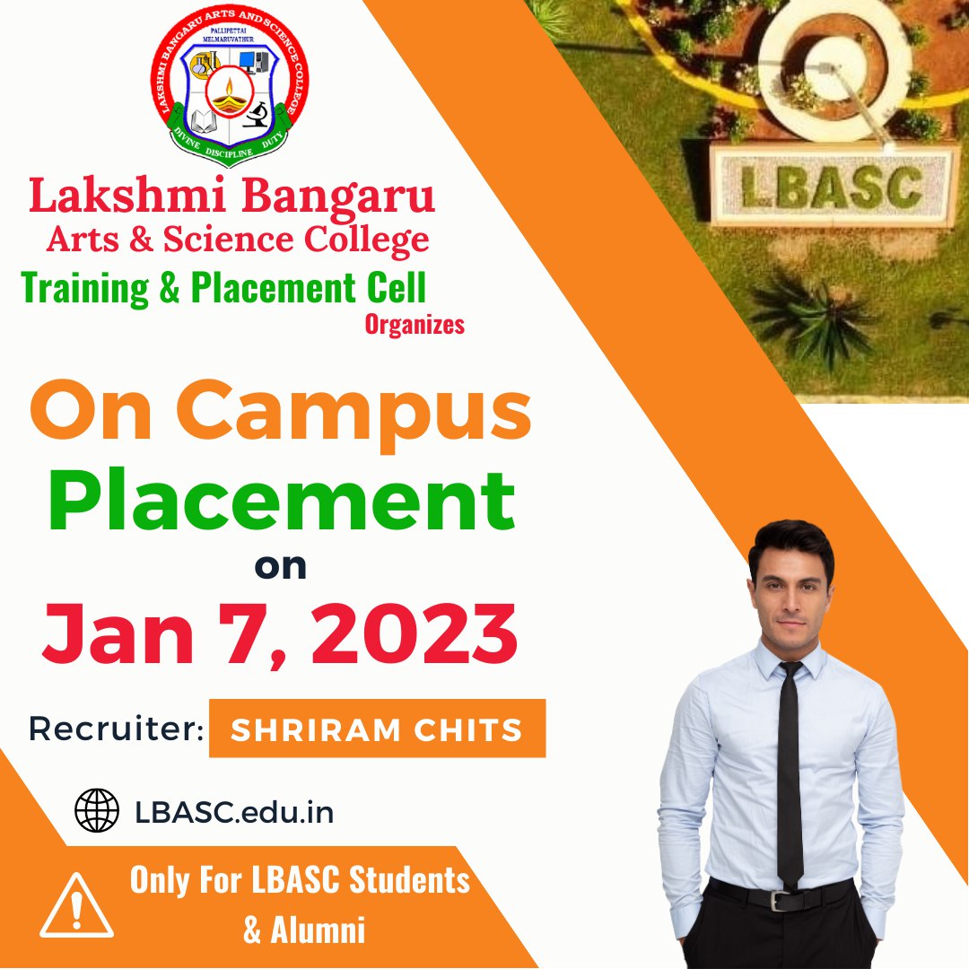 Shriram Chits On-Campus Placement - Lakshmi Bangaru Arts & Science College